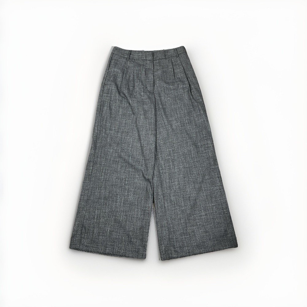 NWT Worthington Womens Black Heather High Rise‎ Wide Leg Trouser  Size 10P